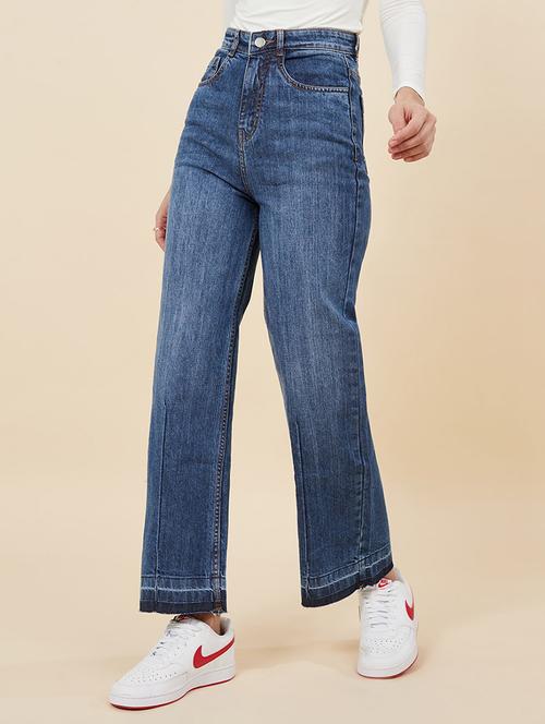 women blue wide leg jean - 21547026 - Very Small Image - 1
