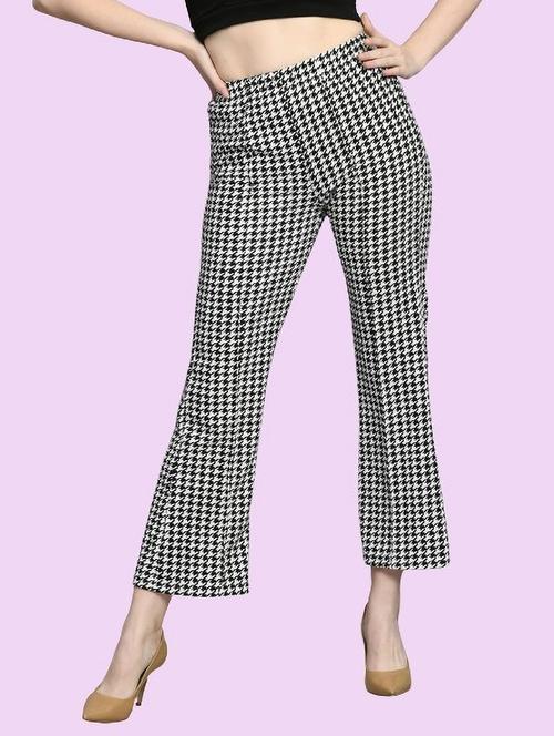 women printed flat front wide leg trouser - 21547098 - Very Small Image - 1