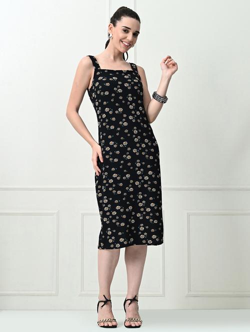 women floral printed sleeveless bodycon dress - 21547119 - Very Small Image - 1