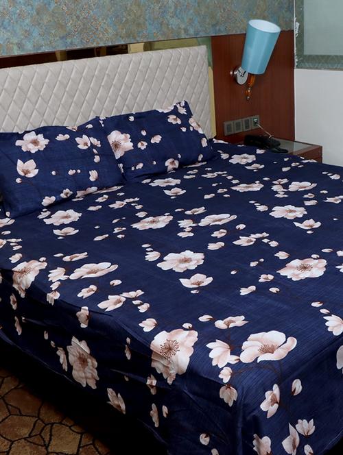 veahome floral print double bedsheet with pillow cover - 21547419 - Very Small Image - 1