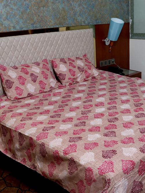 veahome printed cotton king size bedsheet with pillow cover - 21547424 - Very Small Image - 1