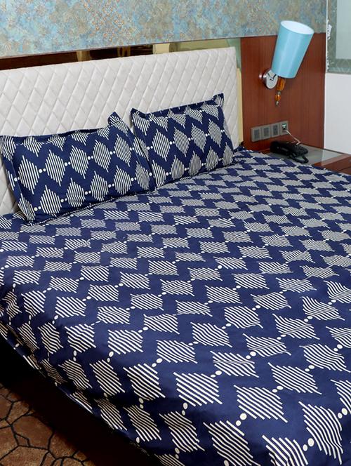 veahome printed cotton king size bedsheet with pillow cover - 21547431 - Very Small Image - 1