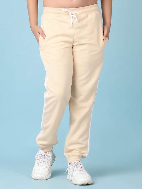 girls mid rise solid joggers - 21547586 - Very Small Image - 1