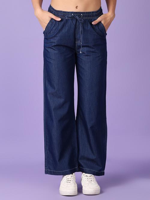 women plain wide leg jeans - 21547684 - Very Small Image - 1