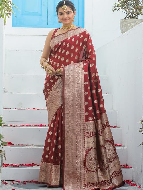 women self design banarasi saree - 21549138 - Very Small Image - 1