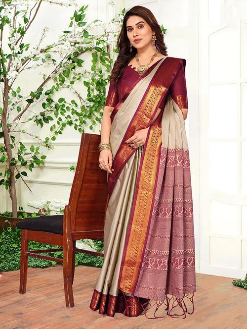 women self-designed kanjivaram saree - 21549599 - Very Small Image - 1