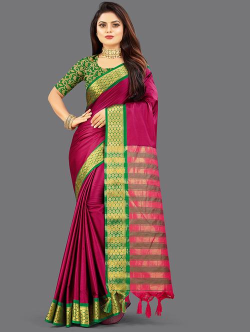 women self-designed bordered saree - 21549760 - Very Small Image - 1