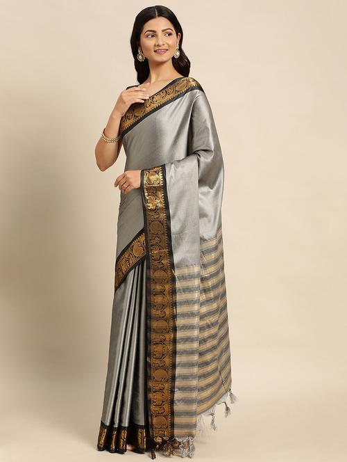 women self-designed gadwal saree - 21549814 - Very Small Image - 1