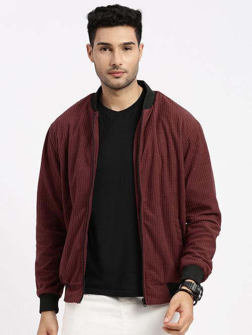 Men Solid Henley Collar Casual Jacket - 21550022 - Very Small Image - 1