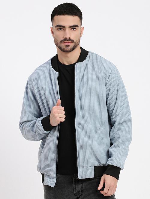 Men Solid Henley Collar Casual Jacket - 21550023 - Very Small Image - 1