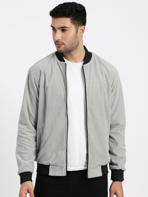 Men Solid Henley Collar Casual Jacket - 21550027 - Very Small Image - 1