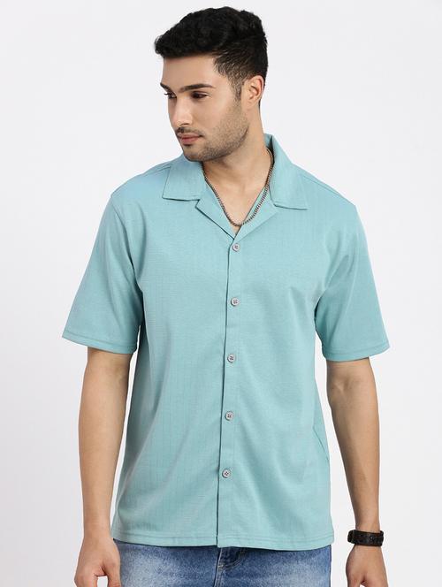 men solid short sleeve casual shirt - 21550048 - Very Small Image - 1