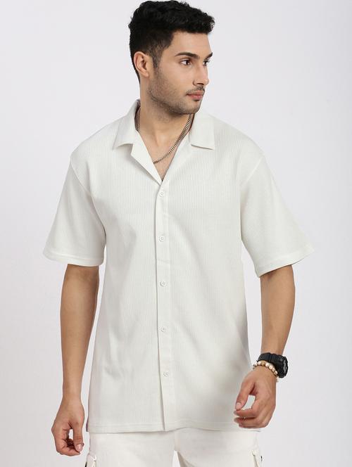 men solid short sleeve casual shirt - 21550054 - Very Small Image - 1
