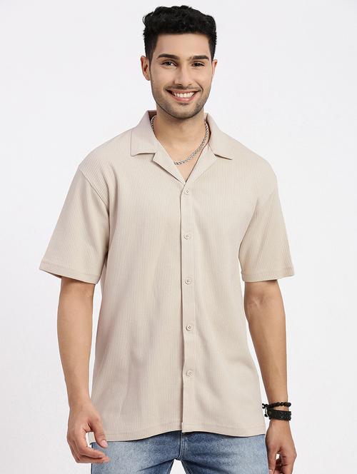men solid short sleeve casual shirt - 21550056 - Very Small Image - 1