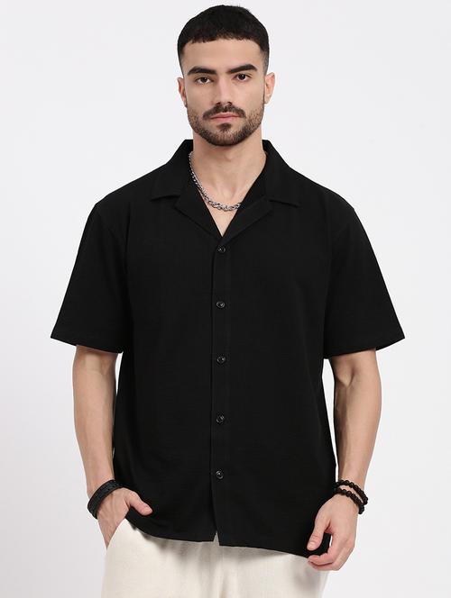 men solid short sleeve casual shirt - 21550071 - Very Small Image - 1