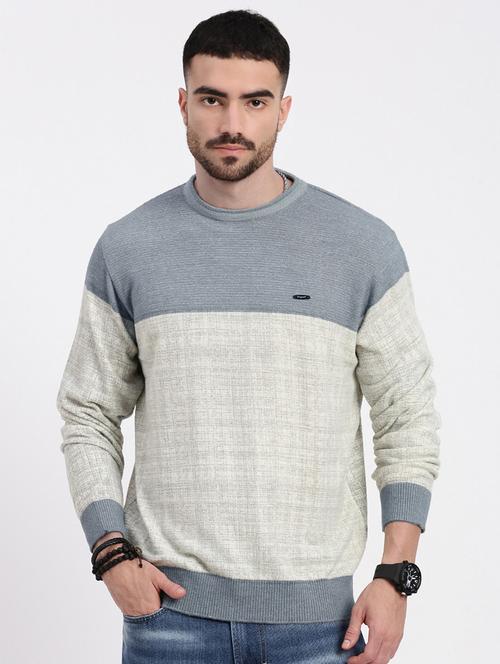 men round neck long sleeve pullover - 21550280 - Very Small Image - 1