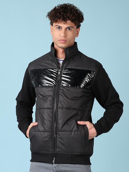 men long sleeves solid quilted jacket - 21550492 - Very Small Image - 1