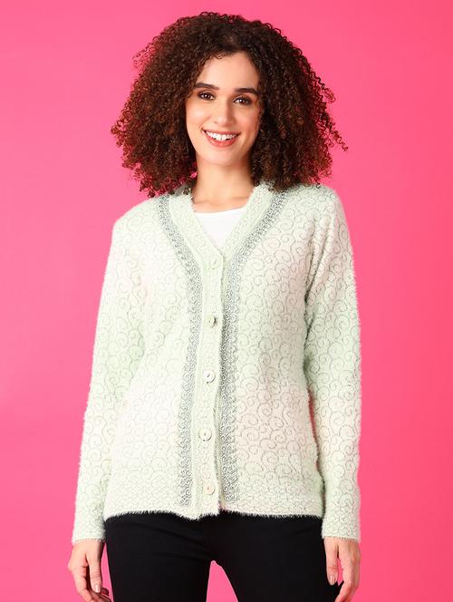 women self designed long sleeve cardigan - 21550526 - Very Small Image - 1