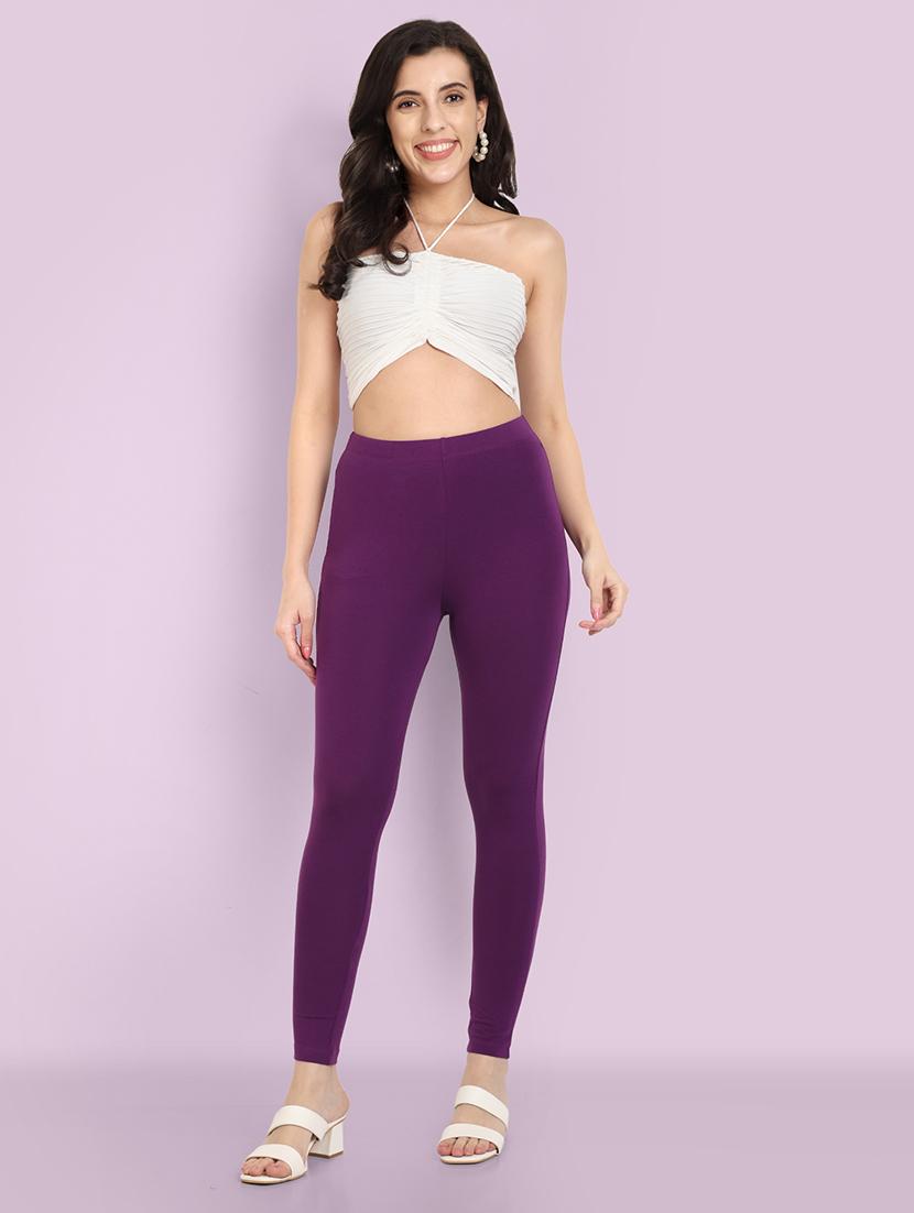 women solid ankle length leggings - 21550984 - Zoom Image - 4