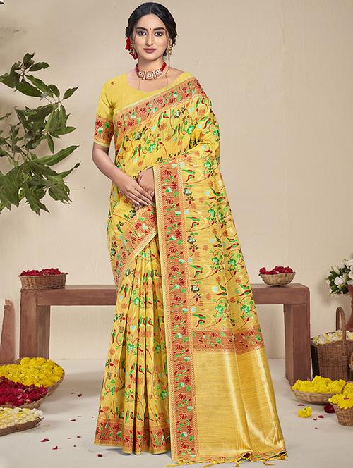 women self design banarasi saree with blouse - 21551146 - Very Small Image - 1
