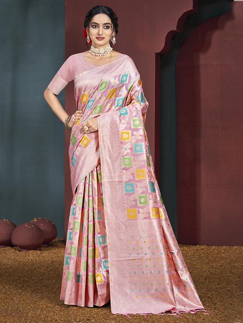 women zari work banarasi saree - 21551376 - Very Small Image - 1