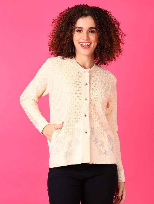 women self designed long sleeve cardigan - 21551470 - Very Small Image - 1