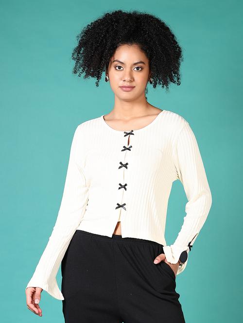 women solid long sleeve top - 21551558 - Very Small Image - 1