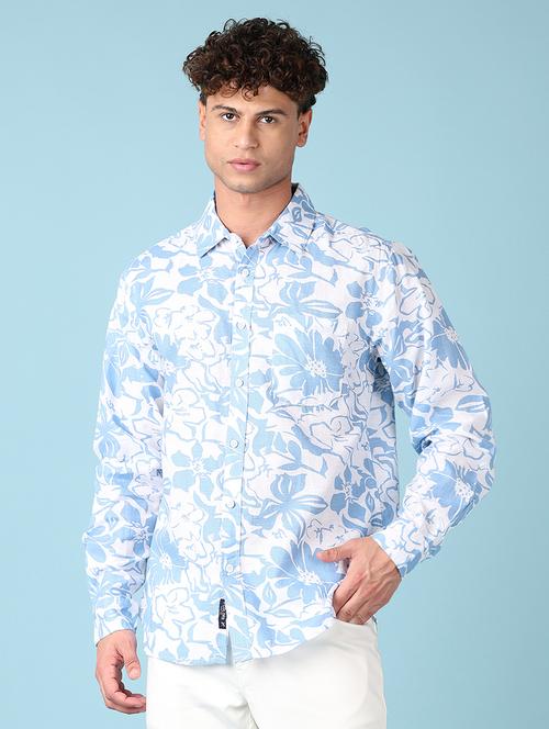 men long sleeves printed casual shirt - 21551563 - Very Small Image - 1