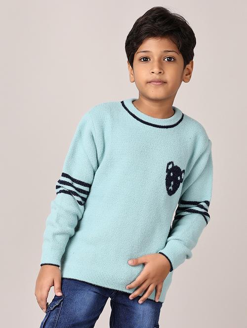 boys self design long sleeve sweater - 21551585 - Very Small Image - 1