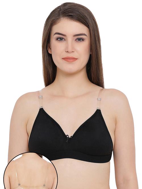 black cotton regular bra - 21552054 - Very Small Image - 1