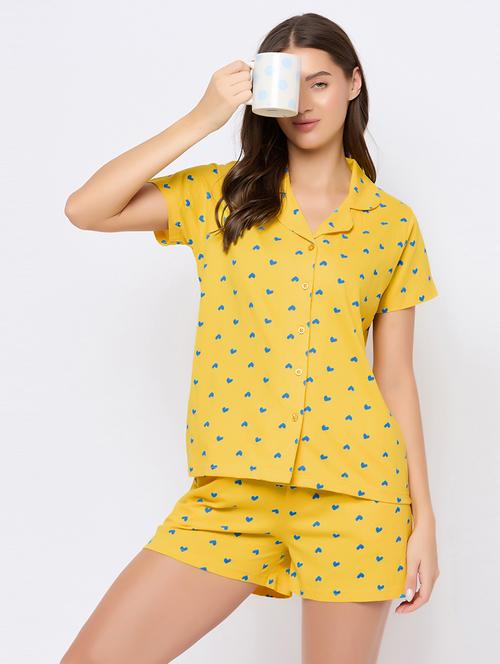 women printed shorts nightwear set - 21552204 - Very Small Image - 1
