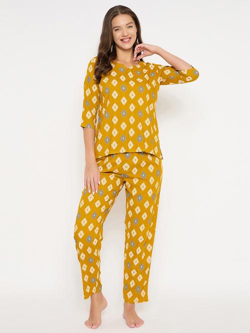 women printed pyjama nightwear set - 21552237 - Very Small Image - 1