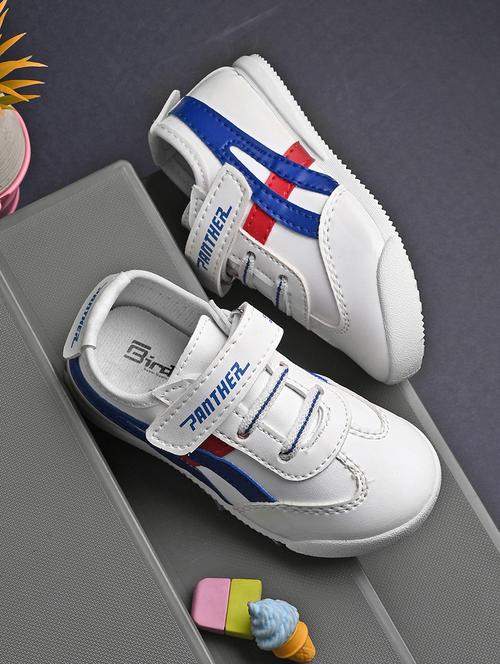 boys white rexine velcro sneaker - 21552299 - Very Small Image - 1