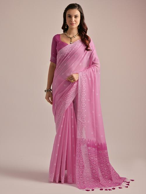 women self design handloom saree with blouse - 21552377 - Very Small Image - 1