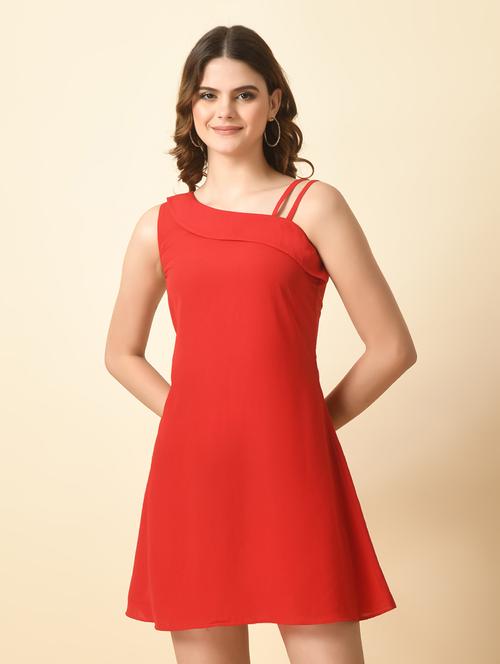 women solid sleeveless a-line dress - 21552643 - Very Small Image - 1