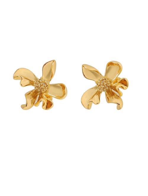 women gold plated stud earrings - 21552919 - Very Small Image - 1