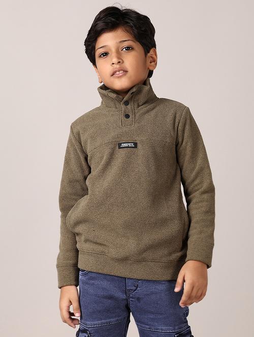 boys solid long sleeve pullover sweatshirt - 21553420 - Very Small Image - 1