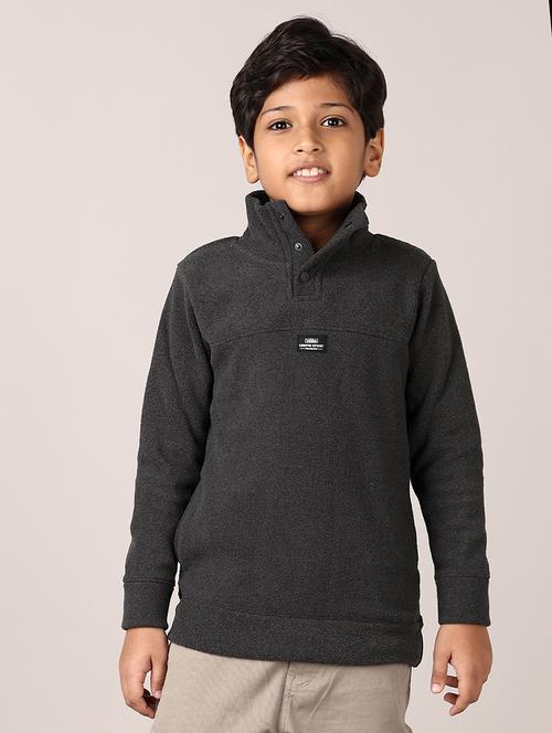 boys solid long sleeve pullover sweatshirt - 21553424 - Very Small Image - 1
