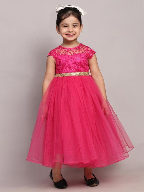girls full length self-designed frock - 21553889 - Very Small Image - 1