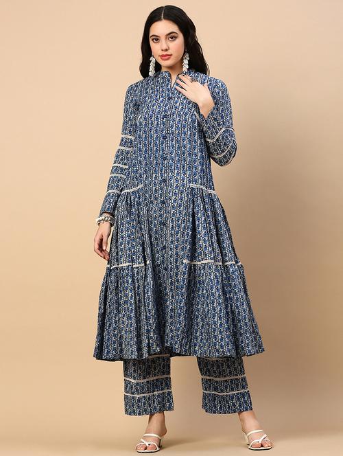 women floral printed kurta & palazzo set - 21553981 - Very Small Image - 1