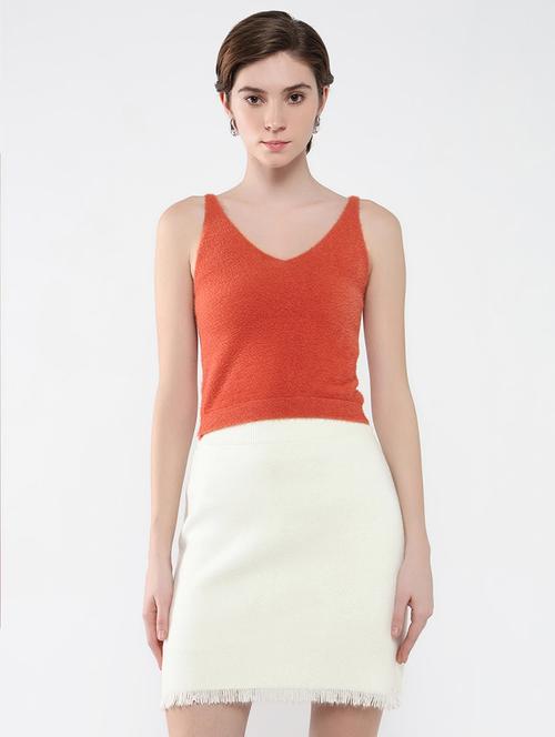 women orange self-designed regular top - 21554061 - Very Small Image - 1