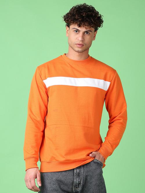 men long sleeves color block sweatshirt - 21554749 - Very Small Image - 1