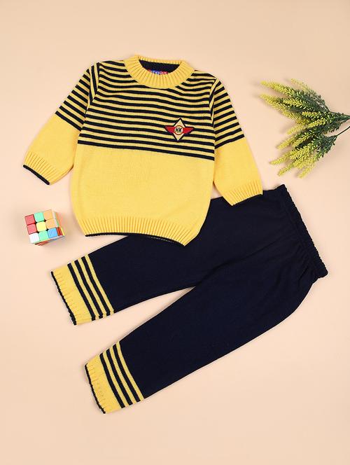 boys striped winter wear full length set - 21554750 - Very Small Image - 1
