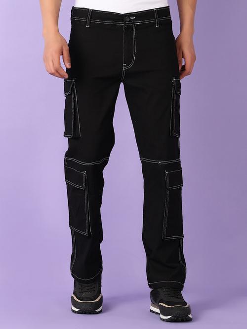 men black solid cargo - 21555713 - Very Small Image - 1