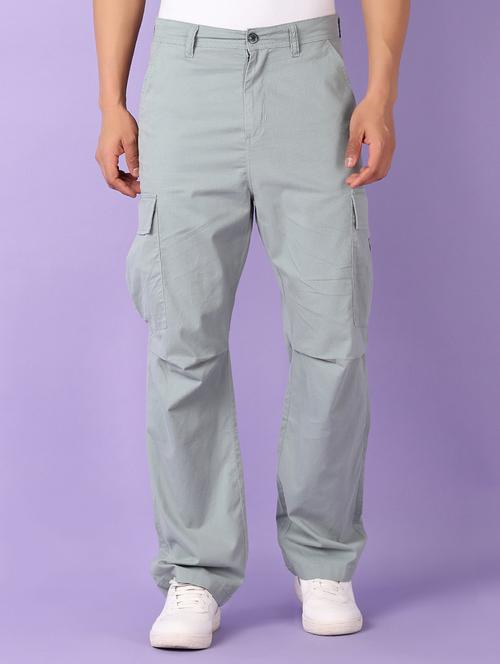 men sea green solid cargo - 21555868 - Very Small Image - 1