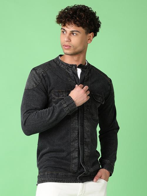 men self design long sleeve cardigan sweater - 21556277 - Very Small Image - 1