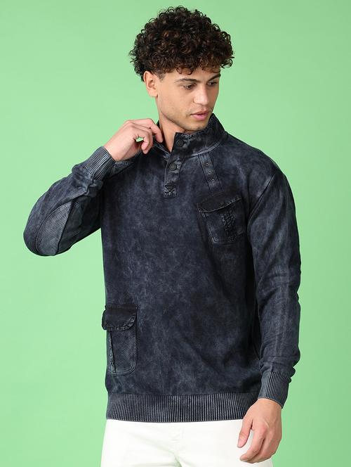 men printed long sleeve regular fit pullover - 21556332 - Very Small Image - 1