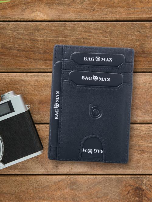 black genuine leather card holder - 21556574 - Very Small Image - 1