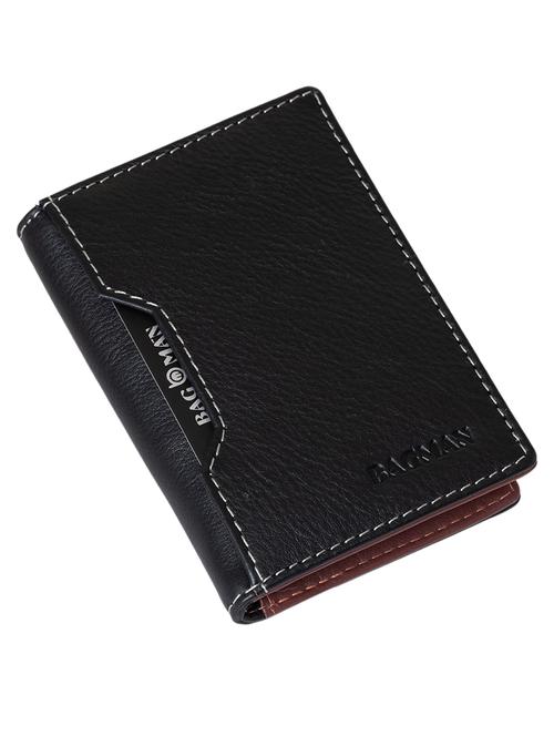 black genuine leather card holder - 21556596 - Very Small Image - 1