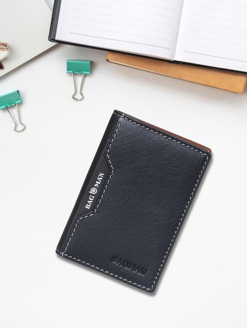 black genuine leather card holder - 21556632 - Very Small Image - 1